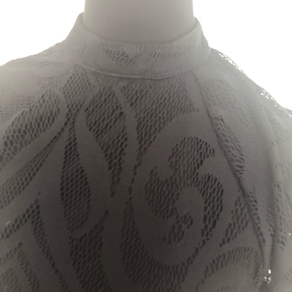 Fabrik Black High Neck Retro Mini Cocktail Dress - Picture 2 of 8